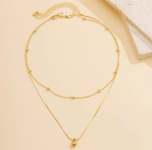 Elegante Doppelstrang-Halskette
