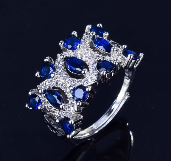 Eleganter Saphir-Ring